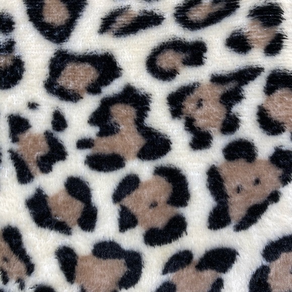 NWOT Leopard Print Teddy Coat / Medium - Picture 7 of 7